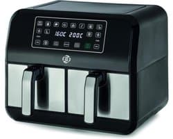 Equivera Dubbele Airfryer - Dubbele Mand - Dual Cook - Heteluchtfriteuse - Verschillende Programma's - Dual Zone - Mega