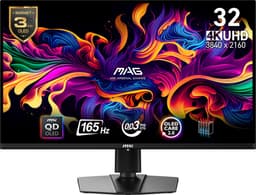 MSI MAG 321UP QD-OLED - 4K UHD Gaming Monitor - 165hz - 32 inch - USB-C PD 15W — thumbnail 1