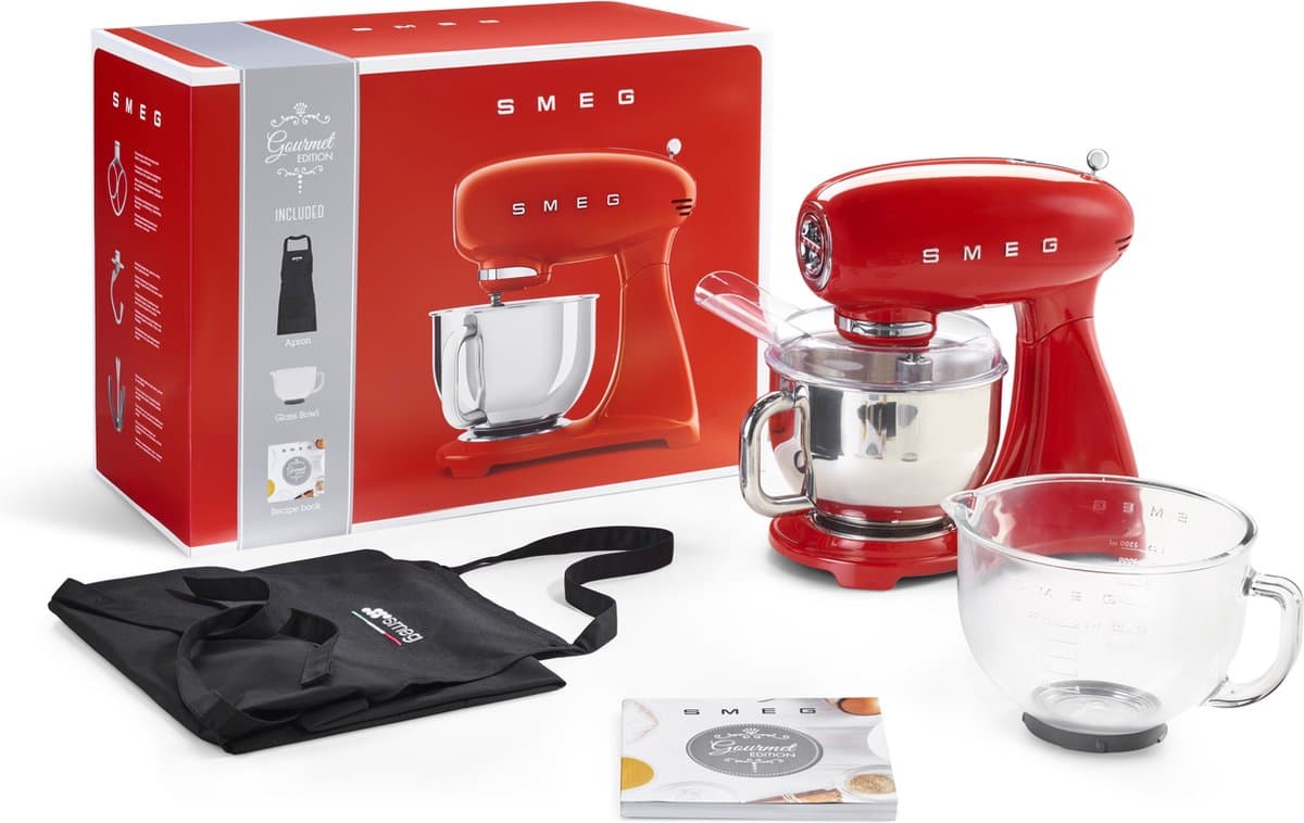 SMEG SMF43RDEU - Keukenmachine - Rood - 800 W - Full Color - Gourmet Edition — afbeelding 1