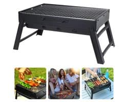 Opvouwbare Reisbarbecue - BBQ - Draagbare Barbecue voor Balkon en Park - 43x29 cm - Inclusief EBOOK