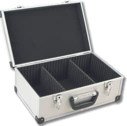 Perel Cd-koffer, 60 cd's, sleutelslot, 2 sleutels, aluminium, 424 x 265 x 173 mm — thumbnail 1