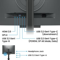 BenQ 4K Eye-Care Programming Monitor RD280UA - 60Hz - IPS Beeldscherm - 3840x2560p - EyeCare - 28,2 inch - Ergo Arm — thumbnail 2