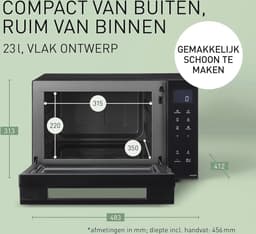 Combimagnetron en Grill 1000W met Invertertechnologie en Eco Combi-modus - 23 liter — thumbnail 5