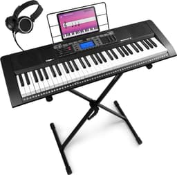 MAX Rhapsody61 keyboard piano met 61 toetsen - Complete keyboard set met standaard en koptelefoon — thumbnail 1