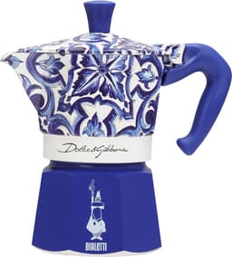 Bialetti 0005345 handmatig koffiezetapparaat Elektrische Moka Express 0,13 l Blauw, Wit — thumbnail 1