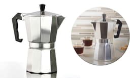 Percolator 3 Kops - Mokkapot Coffee Espresso Maker - Italiaanse Koffiepot Moka Express Pot - 150ml - Zilver Kleurig — thumbnail 1