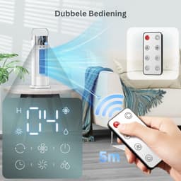 TADES® Airco - Mini Airco - Mobiele Airco - Aircooler - Luchtkoeler - Airco Zonder Afvoerslang - Aircooler Met Koelelementen - Aircooler Met Water - Airco - Luchtkoeler Met Waterreservoir — thumbnail 4