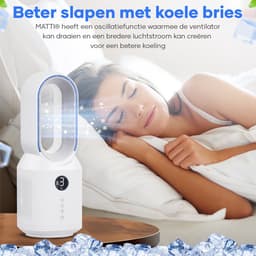MATTI® - Tafelventilator - Ventilator Staand - Bladloze Ventilator - Draadloos - Incl. Nachtlampje — thumbnail 4
