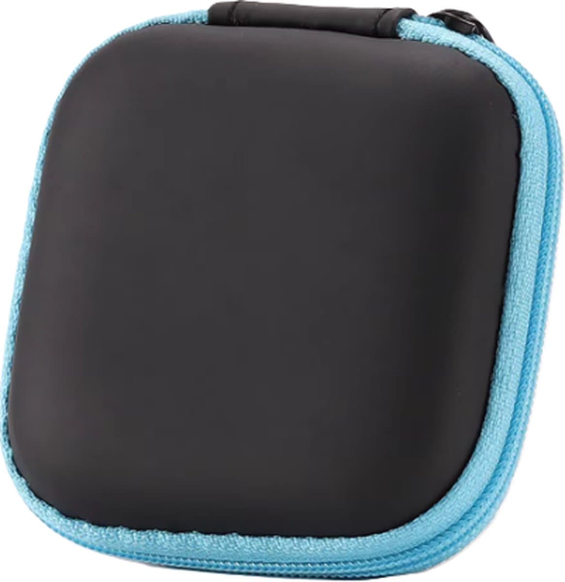 Oortjes Opberg Hoesje | Case | Etui | Organizer | Voor Het Opbergen Van Oordopjes En Laadkabels | Opbergen Van Sleutels | USB | LICHT BLAUW — afbeelding 1