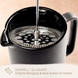French Press (1L Zwart) - Voor de lekkerste koffie thuis — thumbnail 4
