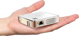 Ultra Mini draagbare projector 75 - HD LED DLP oplaadbare projector 100" scherm ingebouwde luidspreker - HDMI USB en Micro SD - compact en draagbaar - voor thuisbioscoop Mini Beamer — thumbnail 1