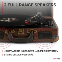 Retro platenspeler met speakers - Audizio RP114W - Model 2025 - met PC software - Houtlook — thumbnail 5