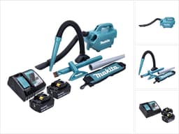 Makita DCL 184 RG accustofzuiger 18 V 54 mbar 0,5 l + 2x accu 6,0 Ah + oplader — thumbnail 1