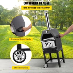 Vevor Outdoor Pizza Oven - Barbeque - BBQ - Met Pizzasteen En Diverse Roosters - 30 CM — thumbnail 2