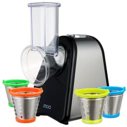 MOA Foodprocessor - Groentesnijder - Hakmolen - BPA-Vrij - Meerdere Opzetstukken - Uiensnijder - RVS/Zwart — thumbnail 1