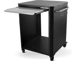 Cozze® Outdoor Kitchen - Buitenkeuken Trolley - BBQ Station op Wielen - Met RVS Werkblad & Snijplank
