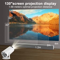 Magcubic Projector - Beamer - Thuisbioscoop - Android - Buiten - Wifi - 4K - 130" - 1280x720 - Wit — thumbnail 2