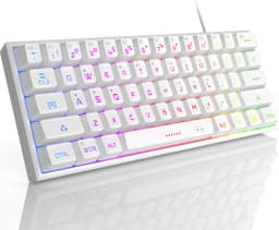 MageGee TS91 - Gaming Toetsenbord - Gaming - RGB Keyboard - 60% Keyboard - TKL - Ergonomisch - Wit — thumbnail 5