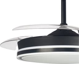 CristalRecord - Plafondventilator Supereco - doorsnede 106 cm – uitklapbare bladen – remote control – dimbaar en kleurenwissel - zwart — thumbnail 4