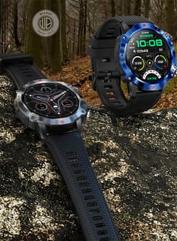 WizBay Premium Select® 1.39inch Sport Smartwatch Dames Heren TFT - Bluetooth Call - Magnetic Laden - Slaap Hart Monitor - O2 en Bloeddrukmeter - 100+ Sport Modi - Message - Alu Mat Zwarte Case - Smartwatches - Zwarte TPU Band — thumbnail 5