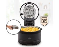 Klarstein Heteluchtfriteuse 2-in-1, Airfryer met stoomfunctie, Heteluchtfriteuse voor snelle opwarming, Air Fryers met 6 programma's, Air Fryer XL, Heteluchtfriteuse met extra accessoires, 5 L, 1250 W