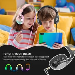 StayPowered Kinderkoptelefoon - Veilig & Comfortabel Luisteren - Volumebegrenzing 85/94 dB - Verstelbaar & Opvouwbaar - Zachte Over-Ear Kussens - Ingebouwde Microfoon - 3.5 mm Aansluiting - Zwart - Levering Sneller dan Aangegeven! — thumbnail 5