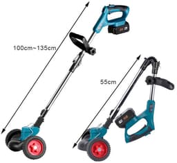 Elektrische grasmaaier - 1 accu - grasmaaiers - grasmaaier accu - grasmaaier elektrisch - grastrimmer - tuin — thumbnail 5
