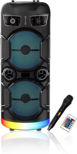 Bluetooth speaker - Party Speaker - Draadloze muziek Box - Speakers - Discolichten - 1200 watt - LED verlichting - Bluetooth - Karaoke - FM radio — thumbnail 1