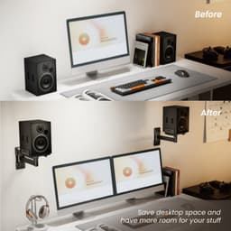 Speaker muurbeugel universeel - wandmontage speakers - luidspreker muurbeugel - muurmontage speakers - draaibaar roteerbaar kantelbaar - 25 kg belastbaar - set van 2 stuks — thumbnail 5