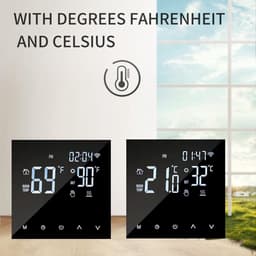 Verwarmingsthermostaat digitale temperatuurregelaar voor waterverwarming en gasboiler - WIFI Smart - touchscreen lcd-display - weekprogrammeerbare - mobiele app-bediening — thumbnail 2