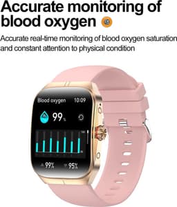 WizBay Premium Select® Smartwatch 1.95inch AMOLED - Bellen - AI Voice Assist - Magnetic Laden - Hart Monitor - O2 Bloeddrukmeter - Multi Sport Modi - Slaap - Message - Smartwatches - Zwarte Case - TPU Zwarte Band — thumbnail 4