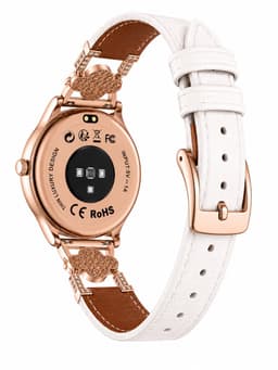 Hibousee Smartwatch voor Dames met Bluetooth Bellen, Gezondheid & Fitness Tracker – Stappenteller, Hartslagmeter, Slaapmonitor – iOS & Android - Incl 3 bandjes — thumbnail 2