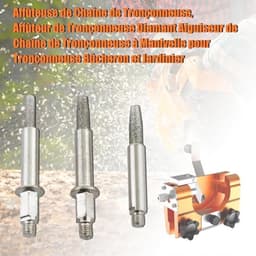 Set van 12 diamantslijpers voor kettingzagen, ideaal voor houthakkers en tuinders, voor snel en nauwkeurig slijpen van kettingzagen en verlenging van de levensduur — thumbnail 4
