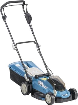 Accu Grasmaaier - Elektrische Grasmaaier - Gazon Onderhoud - Borstelloze Motor - 33 cm Snijdbreedte - Blauw en Zwart — thumbnail 1