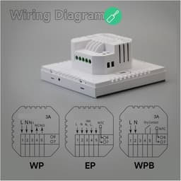 Slimme Thermostaat - Vloerverwarming Regelaar - Comfort Verwarmen - App Afstandsbediening - 86x86mm - Wit — thumbnail 3