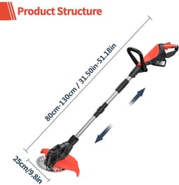 Dailygoods 9 inch borstelloze elektrische grasmaaier, telescopische grastrimmer, snoerloze tuin grasmaaier, trimmer gere — thumbnail 5