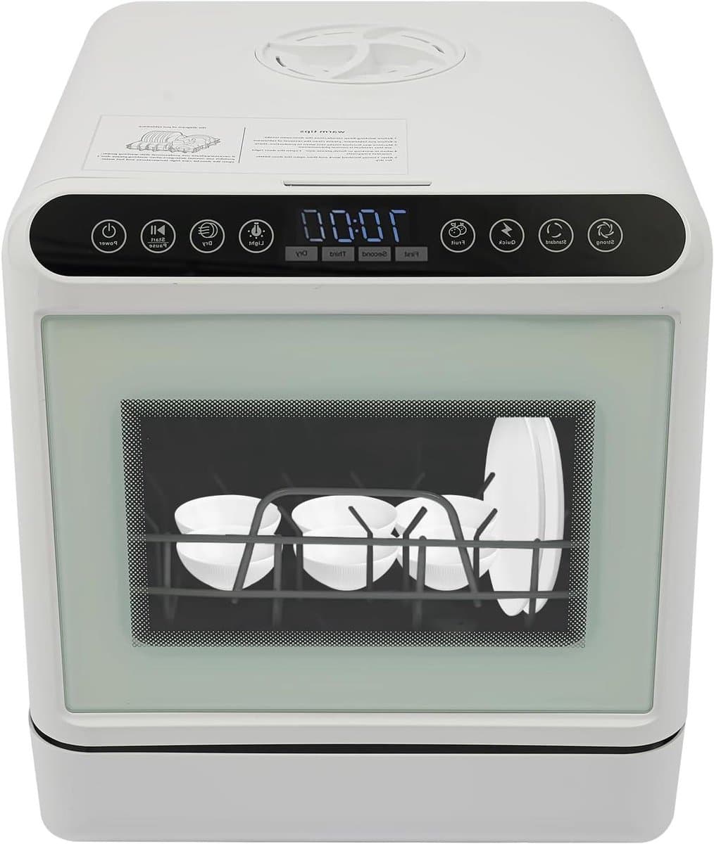 Mini vaatwasser - Tafelmodel apparaat - Keuken Gemak - Installatievrij - 6 liter tank - Wit — afbeelding 1