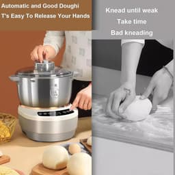 Deegmaker Keukenmachine - Deegkneder Mixer - Bakken Thuis - Constante Temperatuur Fermentatie - 5L Kom - Rood — thumbnail 3
