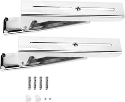 Magnetron Wandstandaard - Oven Beugel - Keuken Opbergen - Opvouwbaar Verstelbaar - 35 Kg Draagkracht - Zilver — thumbnail 1