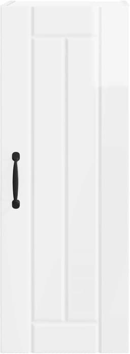 Lucca Rechthoekige afwasmachine van houtmateriaal, keukenkast Lucca hoogglans wit, 30 x 31 x 80 cm, vaatwasserpaneel voor moderne keukens met duurzame stabiliteit — thumbnail 5