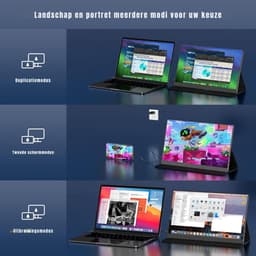 AHD® Portable Monitor - Draagbare Monitor - Portable Monitoren - Portable Monitor Laptop - Zwart - 1cm x 36cm x 22cm — thumbnail 3