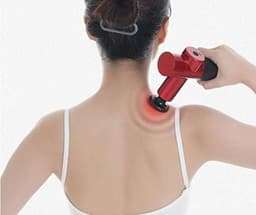 Massagepistool Mini - Spierontspanner Draagbaar - Spierherstel Bevorderen - 4 Snelheden 4 Koppen - 400g 157mm - Zwart — thumbnail 4