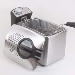 Elektrische Friteuse - Friteuse met mand - Thuis Frituren - Verstelbare Temperatuur - 3 Liter - Rood — thumbnail 1