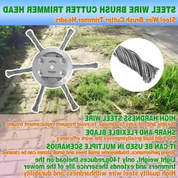 2-delige Grasmaaier Onkruidborstel voor Grasmaaiers, Accessoires voor Borstelmaaiers en Tuinonderhoud — thumbnail 2