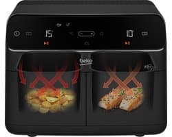 Beko FRL5388B Dubbel 4,25 l Vrijstaand 2400 W Heteluchtfriteuse Zwart