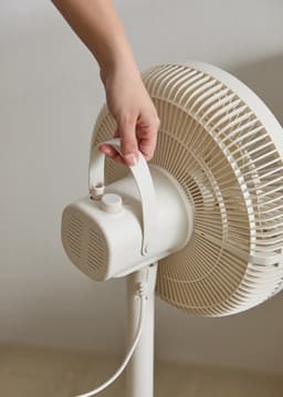 CREATE - Opvouwbare staande ventilator 50 W - Verstelbare hoogte - Stille werking - 3 snelheden - Gebroken wit - AIR STAND FOLDABLE — thumbnail 5