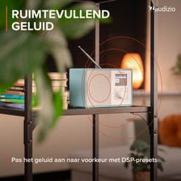 Internet radio - Audizio Cosa - FM en DAB radio - Kleine radio met Bluetooth - Wekkerfunctie - Blauw — thumbnail 3