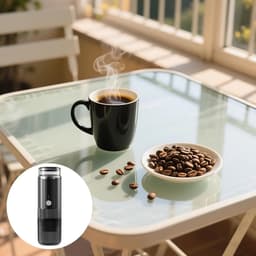 OLOEY Draagbaar koffiezetapparaat-automatisch mini draadloos koffiezetapparaat-oplaadbaar-met ingebouwde batterij-geschikt voor reizen, kamperen-autorijden-thuis en op kantoor-compatibel met K-Cup koffiecapsules — thumbnail 3