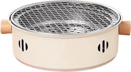 Mini draagbare barbecue, opvouwbare vuurkorf barbecue, multifunctionele barbecue voor thuis en op de camping, houtskoolvuurkorf barbecue voor buiten (wit) — thumbnail 1