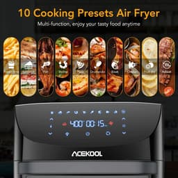 DIMICO - Airfryer 18L - 10 in 1 Heteluchtfriteuse met Touchscreen - 1800W XL Air Fryer Broodrooster - Digitale Convectie Oven — thumbnail 4